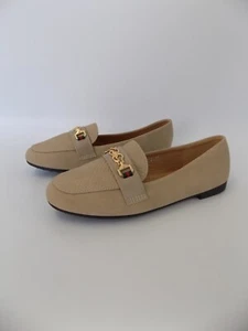 Flat Loafer Shoes Beige Low Heel Size 8 Womens Lightweight Comfort Ballet Pumps - Picture 1 of 13