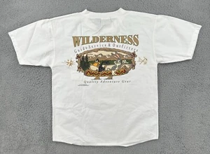 Vtg Impact Medium White Pocket T Shirt 1994 Looney Tunes Wilderness Guide Gear - Picture 1 of 18