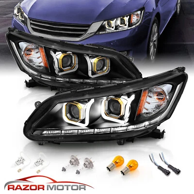[U Style Neon Tube]For 2013 2014 2015 Honda Accord Sedan Projector Headlights Foto 1 de 4