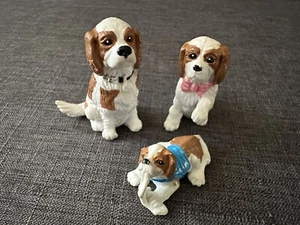 Lot Of 3 Vintage M.E.G. MEG Collies Mom & Pups Puppy in My Pocket PVC Figures - Picture 1 of 6