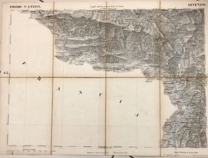 1852 CARTA TOPOGRAFICA LEVENZO UTELLE ASPROMONTE TODONE FRANCIA - Picture 1 of 1