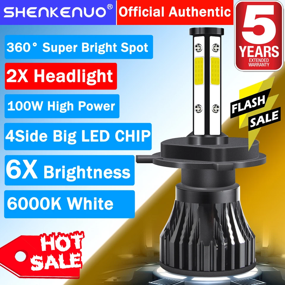 Lâmpada de faróis de LED 4 lados H4 9003 para Suzuki TL1000R 1998-2003 TL1000S 1997-2001 - Imagem 1 de 4