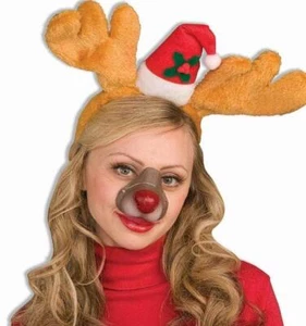 Accesorio de Disfraz de Navidad con nariz de reno en banda elástica - Imagen 1 de 1