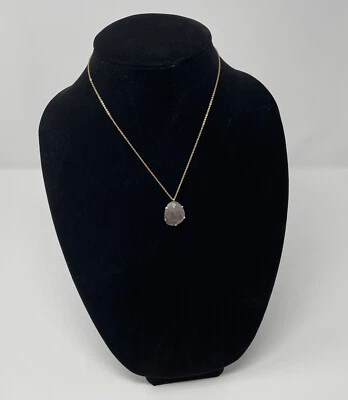 Colar Pingente Turmalina Marrom Exclusivo Marca da Sorte - Tom Dourado Semi Precioso - Imagem 1 de 4