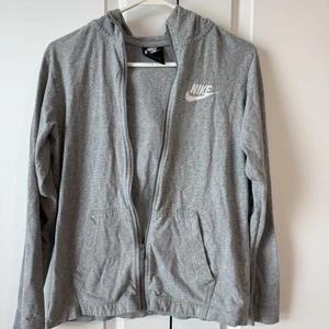 Boys Nike Gray Full Zip Hoodie Sportswear Size XL - Picture 1 of 4