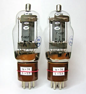 G-807 / G807 / Г-807 MATCHED PAIR (2pcs) Uljanovsk Same Date 1970s TUBES NEW NOS - Bild 1 von 1