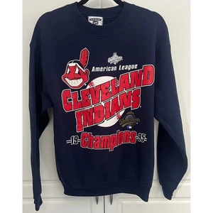 Vintage Lee Heavyweight Cleveland Indians 1995 AL Champions Sweatshirt Size M - Picture 1 of 7