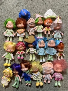 1980’s Lot of 18 Old Strawberry Shortcake Dolls & Babies Apple Dumplin & Clothes - Bild 1 von 6