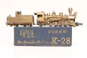 HON3 LATÓN RETROACTUALIZADO ¡SÚPER DETALLADO! LOCOMOTORA UNITED PFM D&RGW K-28 2-8-2 - Imagen 1 de 14