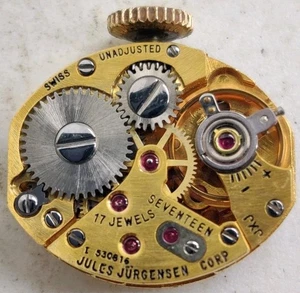 Rare Jules Jurgensen High Grade AS Cal. 1677 17 Jewel watch movement Running - Picture 1 of 5