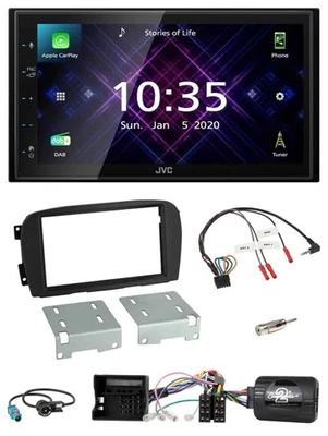 JVC DAB 2DIN Lenkrad Bluetooth USB Autoradio für Mercedes SL R230 2000-2006 - Bild 1 von 4