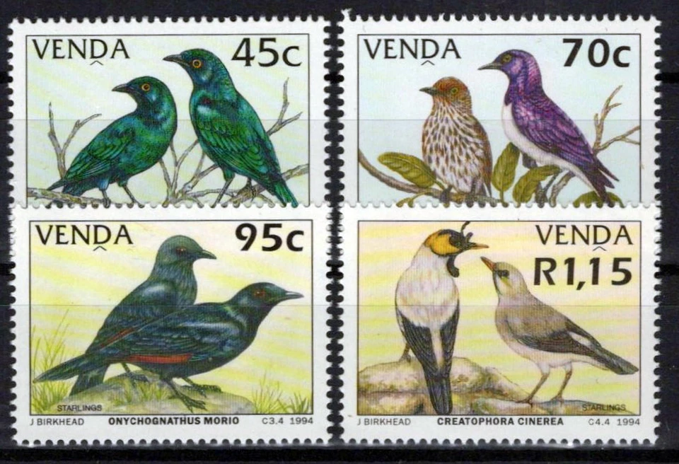 South Africa Venda 277-280 MNH Birds Starlings Zayix Stamps 0325S120M - Image 1 of 1
