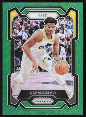 2023-24 Panini Prizm Prizms Green Ochai Agbaji #92 Utah Jazz - Image 1 of 2