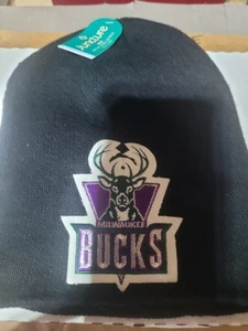 MILWAUKEE BUCKS BLACK KIDS BEANIE - Picture 1 of 1