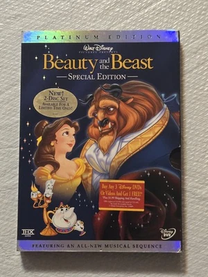 Beauty and the Beast - Special Edition/Platinum Edition w Slip Cover (DVD, 2002) - Image 1 of 3