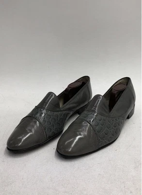 Mocasines sin cordones vintage Stacy Adams 25038 gris cocodrilo cuero en relieve talla 11 Foto 1 de 4