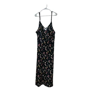 Wild Fable Womens Sleeveless V Neck Floral Maxi Dress Velvet Black 3X - Picture 1 of 7