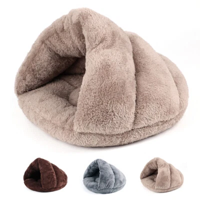 Dog Calming Bed Warm Soft Plush Comfy Cat Puppy Sleeping Kennel Cave Washable - Image 1 of 4