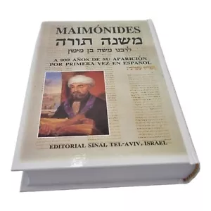 MAIMONIDE Mishne Tora Libro Torah Libro Spagnolo & Ebraico RAMBAM Spagnolo Ebraico - Foto 1 di 9