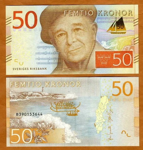 Sweden, 50 Kronor, 2015, P-70  UNC Cover