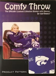 Kansas State Wildcats Manta con Mangas Lanzamiento Vellón Repetidor Equipo Logo NCAA Nueva - Imagen 1 de 8