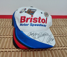 Snapback Hat Nascar Bristol Motor Speedway 2000 Autographed W/ Pins
