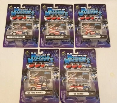 5 Muscle Machines American Flag 33 willies 55 Nomad 54 Nash 29 Ford A 48 Anglia - Image 1 of 4