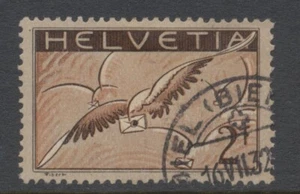 Switzerland Stamps 1930 Air; 2f chestnut sepia & brown SG328 Iss. 5/7/30 CV £160 - Picture 1 of 3