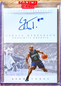 2014-15 National Treasures /75 Signatures #S-GH Gerald Henderson - Hornets Auto - Picture 1 of 7