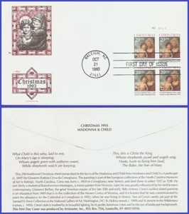 USA5 #2790 U/A ARTMASTER FDC BKLT4 Madonna & Child - Bild 1 von 1