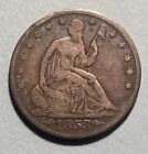1853 Seated Liberty Half Dollar, Arrows And Rays, Very Good VG — No Reserve 