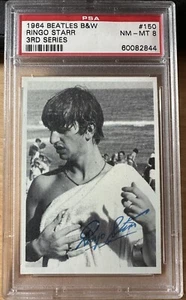 1964 Topps Beatles B&W #150 Ringo Starr 3rd Series THE BEATLES / PSA 8 - Picture 1 of 2
