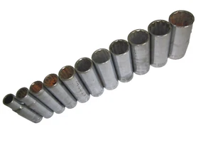 Craftsman 1/2" Drive SAE Deep Socket Set 12 point - 11 pcs ~ 1/2" to 1-1/8" -V- - Picture 1 of 16
