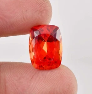 Flawless 16 x 10 mm Natural Fanta Orange Sapphire GIT Certified Loose Gemstone - Picture 1 of 5