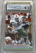 Andre Johnson Miami 2002 Sports Illustrated for Kids Rookie Card CSG graded 9.5