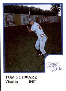 1986 Visalia Oaks ProCards #19 Tom Schwarz Fort Pierce Florida FL Baseball Card