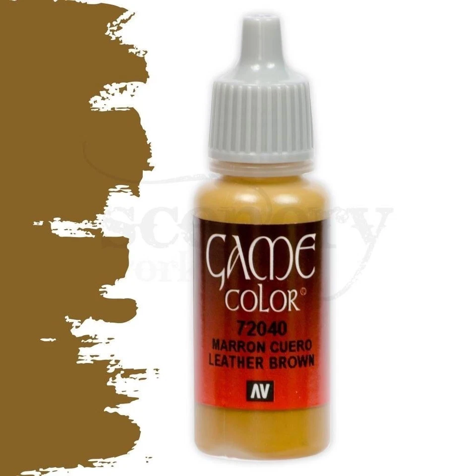 VALLEJO GAME COLOR LEATHER BROWN Cod.AV72040