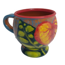 D. Fraser Terracotta Art Pottery Hand-painted Mug 