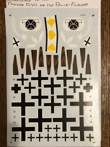 1/48 Microscale FOKKER D.VII of the POLIZ-FLIEGER (Post-War & WWI) Decals OOP - Picture 1 of 3