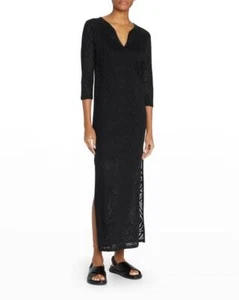 Majestic Filatures Cotton Burnout Novelty Maxi Dress With Side Slits Sz 5 (L-XL) - Picture 1 of 6