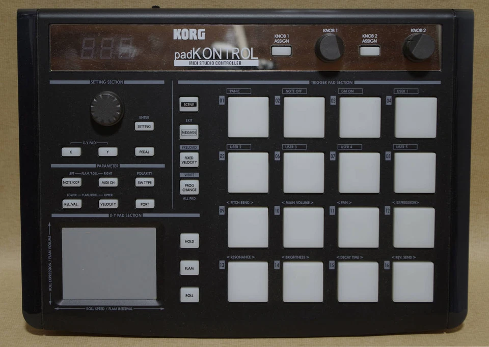 Korg padKONTROL MIDI Studio Controller BLACK, MIDI Interface,From Japan, F/S - Image 1 of 1