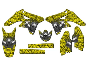 2007-2009 RMZ 250 FLAMING ENGEARHEAD Yellow Senge Kit de Gráficos Compatible con... - Imagen 1 de 4