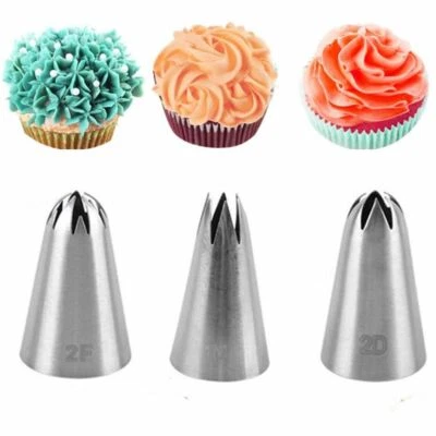 Rose Pastry Nozzles Cake Decorating Tools Flower Icing Piping Nozzle Cream New - Imagen 1 de 4