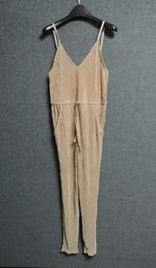 Urban Renewal Crinkle Jumpsuit Gold UK S LN029 LL 20 - Picture 1 of 3