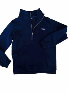 Patagonia Men's Vintage Navy Woolie Fleece Pullover 1/2 Zip Sz L - Picture 1 of 7