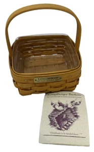 Longaberger 1996 Hostess Appreciation Basket,Protector & Pamphlet Signed Wendy - Picture 1 of 5
