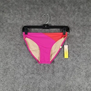 Summersalt Women Sz 2 Bikini Bottom Pink/Orange NWT Diagonal Mid Rise Swimwear - Picture 1 of 8