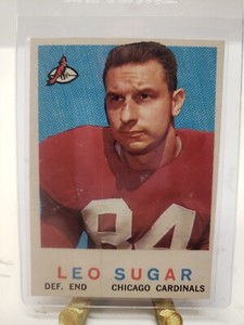 1959 Topps Football #154 Leo Sugar RC (Chicago Cardinals) NM