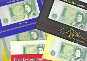 £1 One Pound Banknote Last type Isaac Newton in card Packs Raffles etc: See Menu