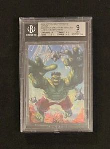 2016 Marvel Masterpieces Mirage Card #4 DEFENDERS BGS Beckett 9 Mint Hulk Beast - Picture 1 of 5